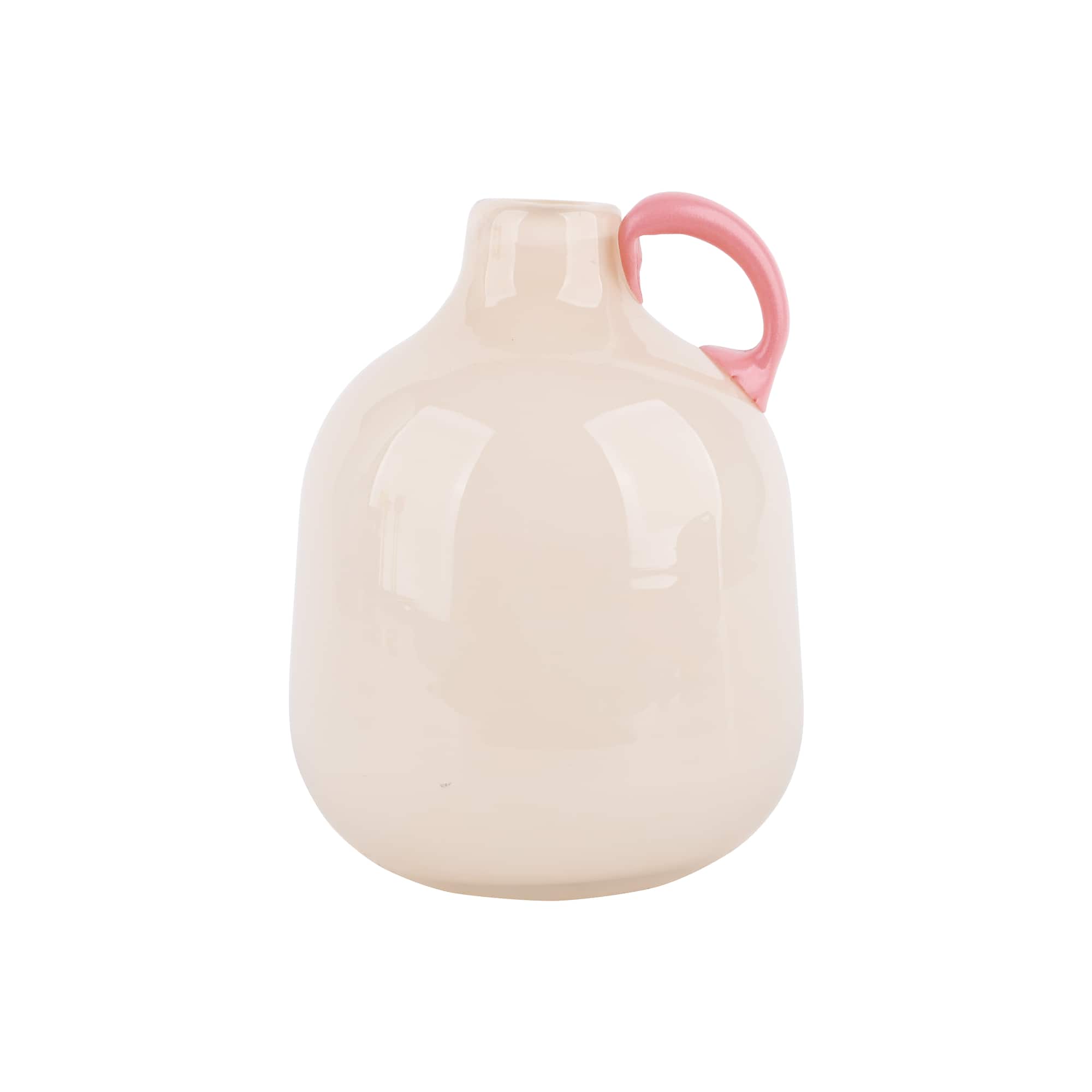 5.5" White Glass Vase with Handle by Ashland®